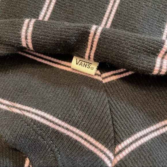 Vans Black with Pink Stripes Ally Stripe Cotton Midi Dress - Picture 13 of 15